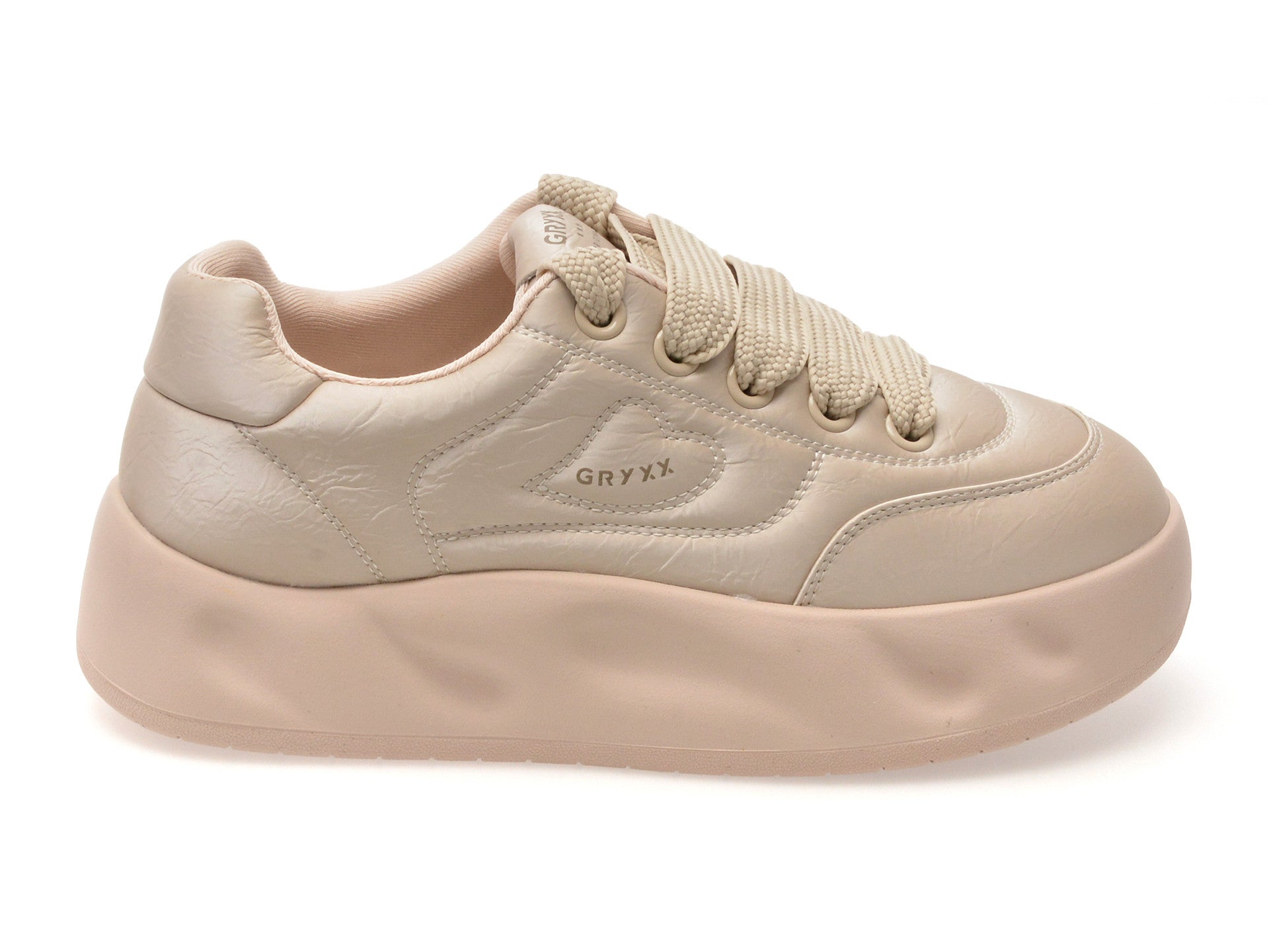 Pantofi sport GRYXA nude, 2297, din piele ecologica