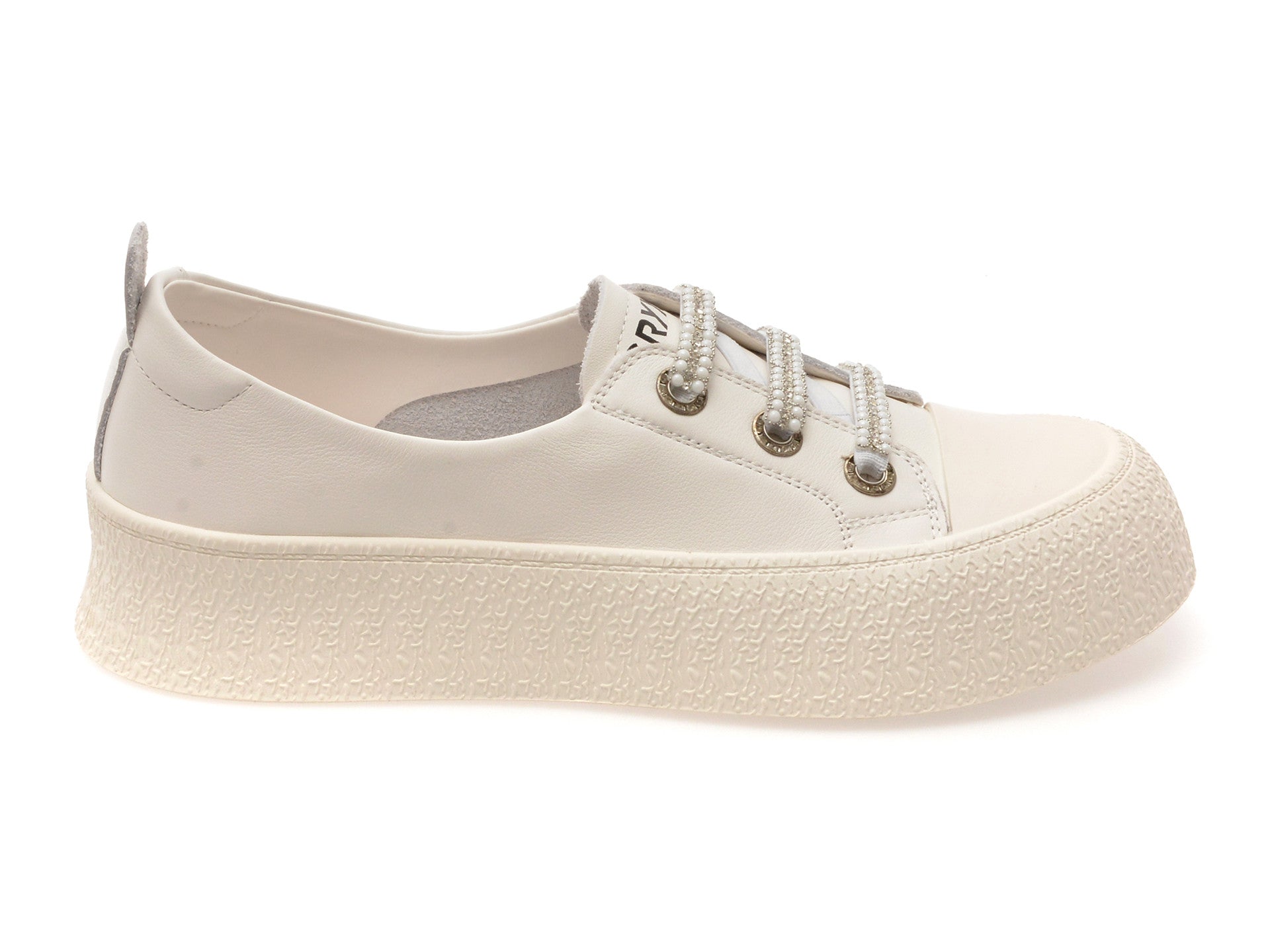 Pantofi sport GRYXA albi, 24992, din piele naturala