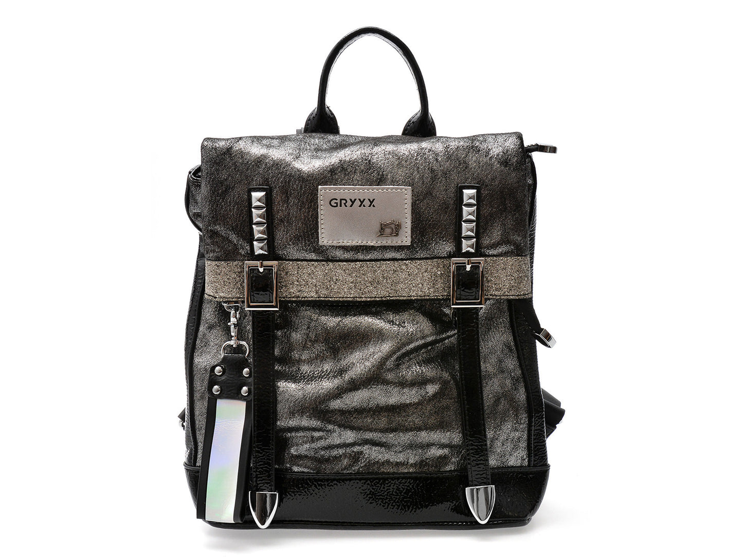 Rucsac GRYXA negru, 64144, din piele ecologica
