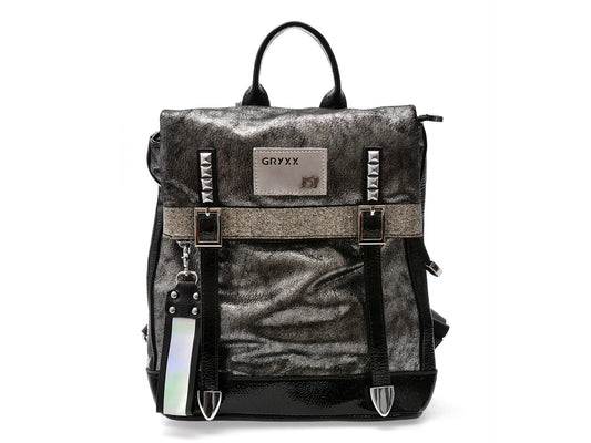 Rucsac GRYXA negru, 64144, din piele ecologica