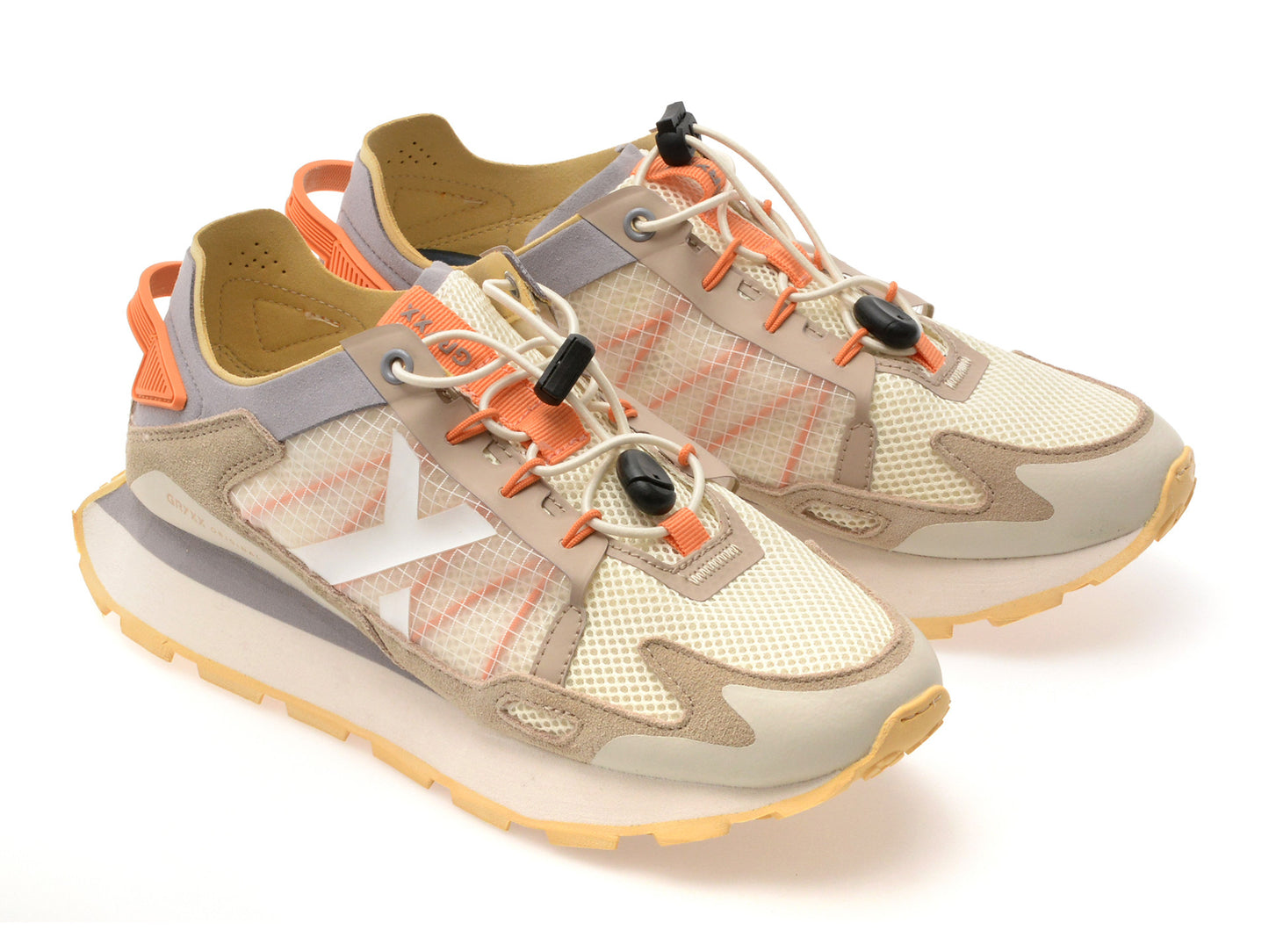 Pantofi sport GRYXA albi, 40049W, din material texil
