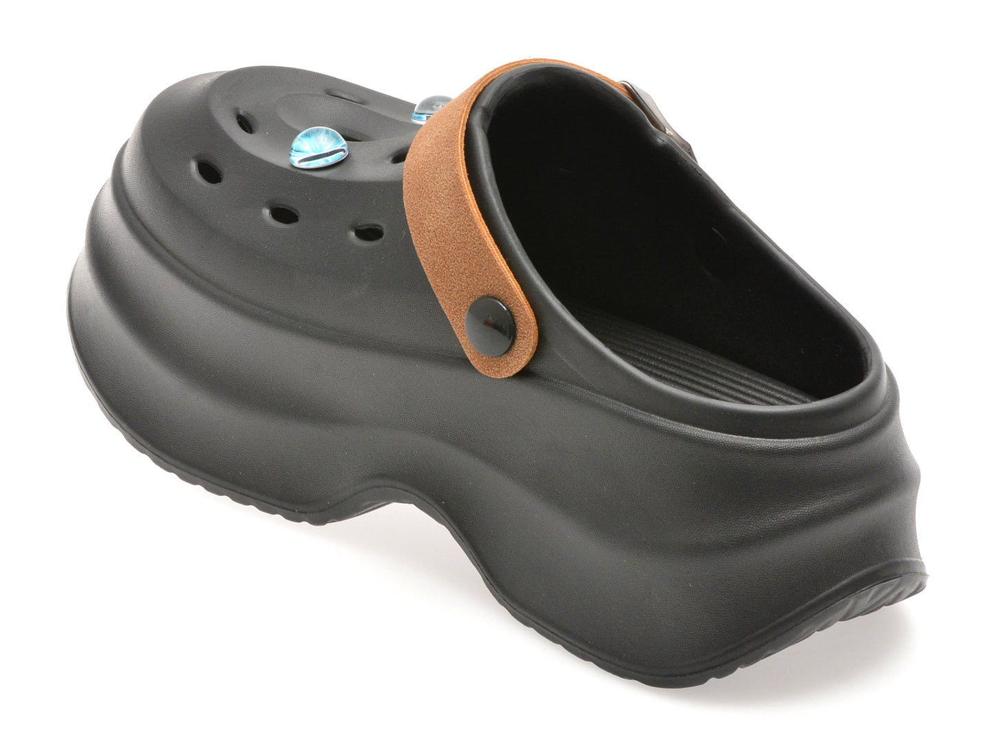 Papuci GRYXA negri, E821, din pvc