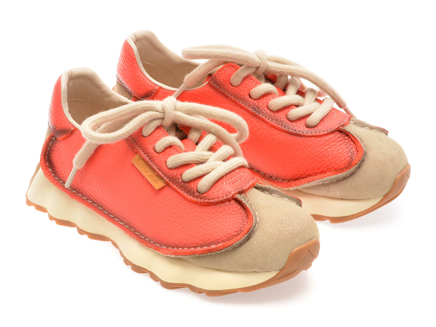 Pantofi sport GRYXA rosii, 2693, din piele naturala