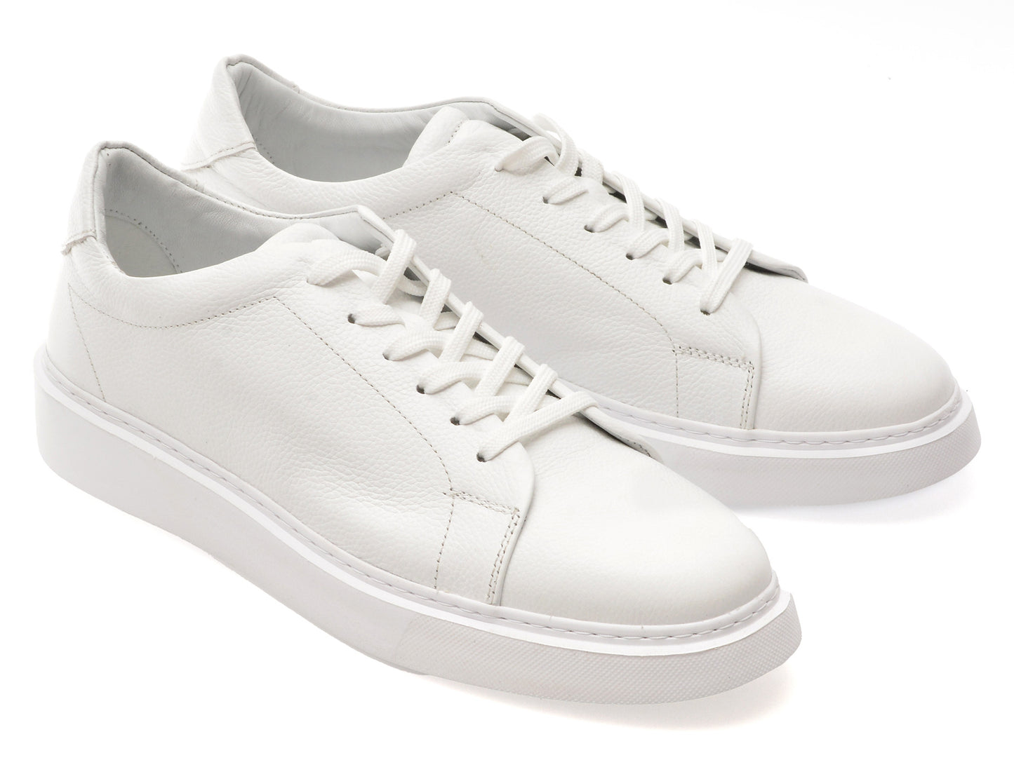 Pantofi sport GRYXA albi, M7162, din piele naturala