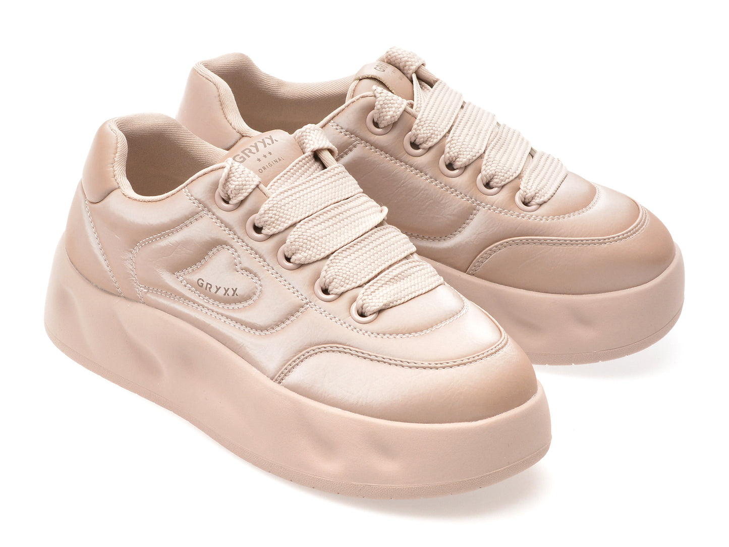 Pantofi sport GRYXA nude, 2297, din piele ecologica