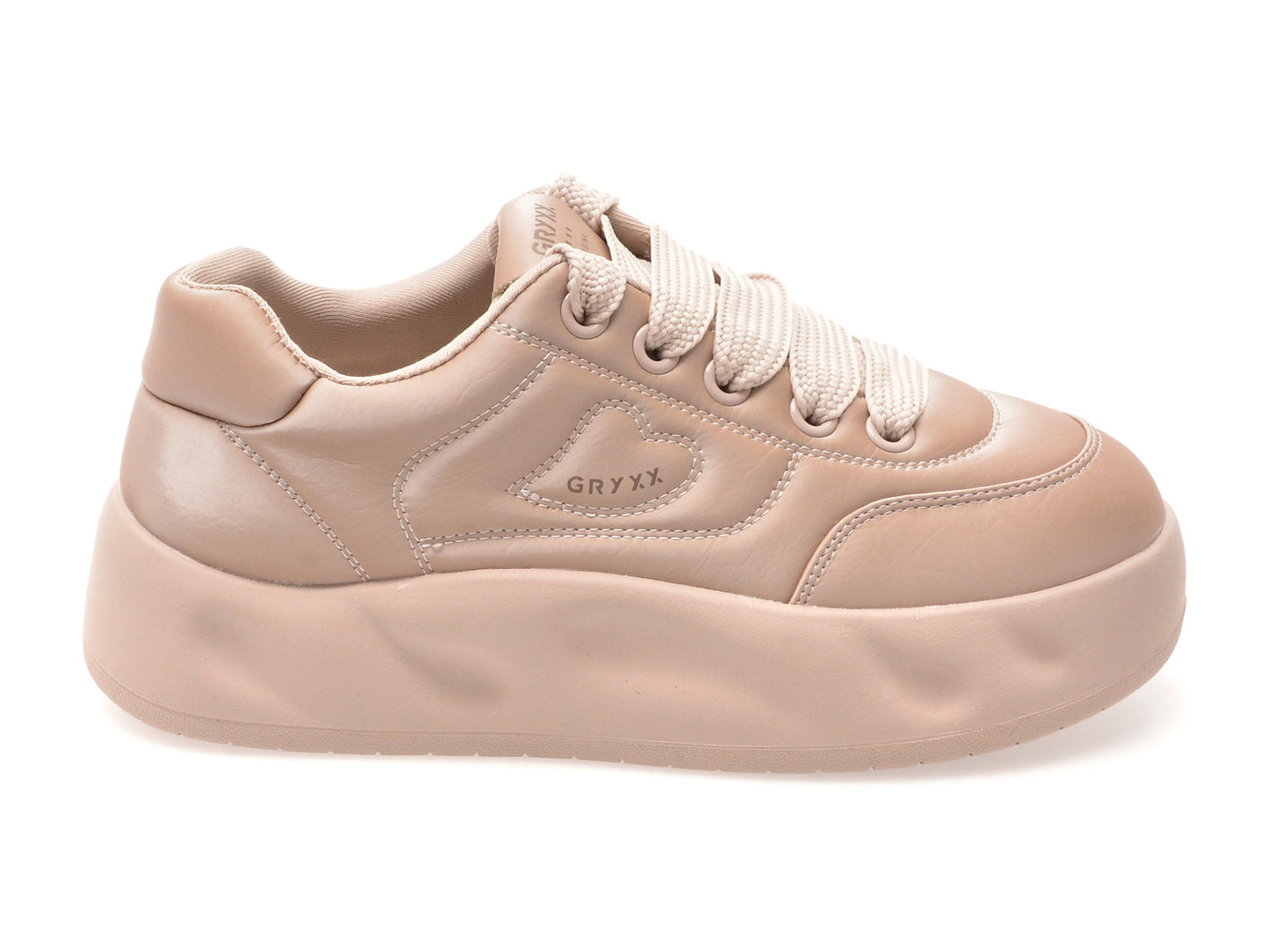 Pantofi sport GRYXA nude, 2297, din piele ecologica