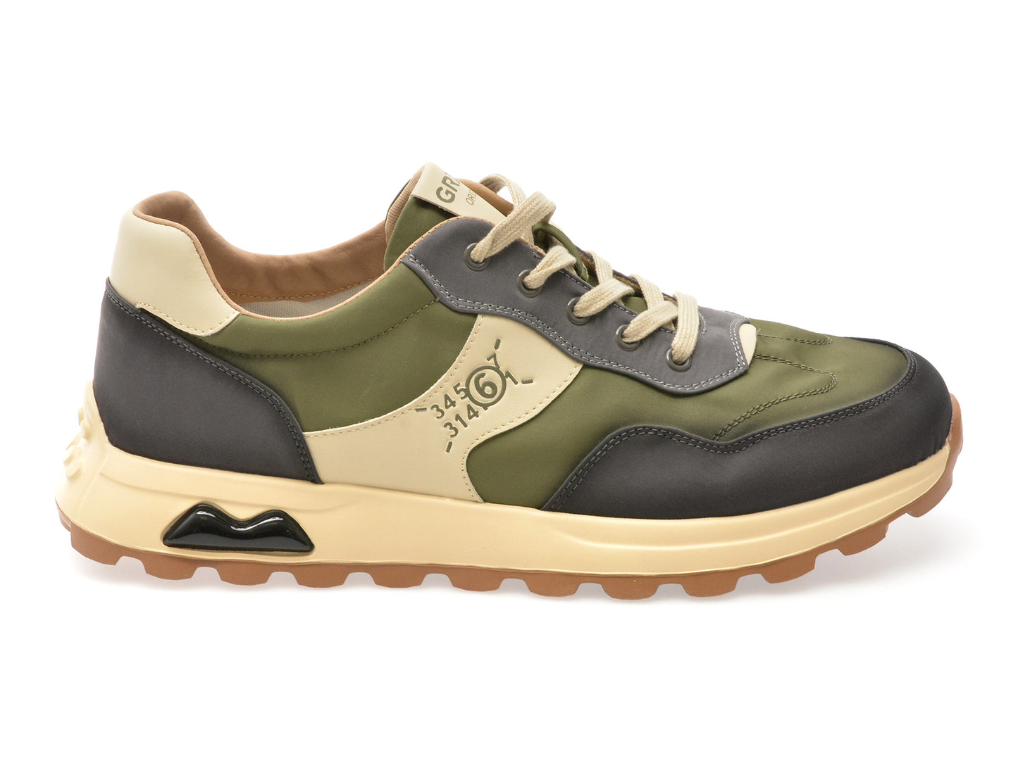 Pantofi sport GRYXA kaki, 5771, din material textil