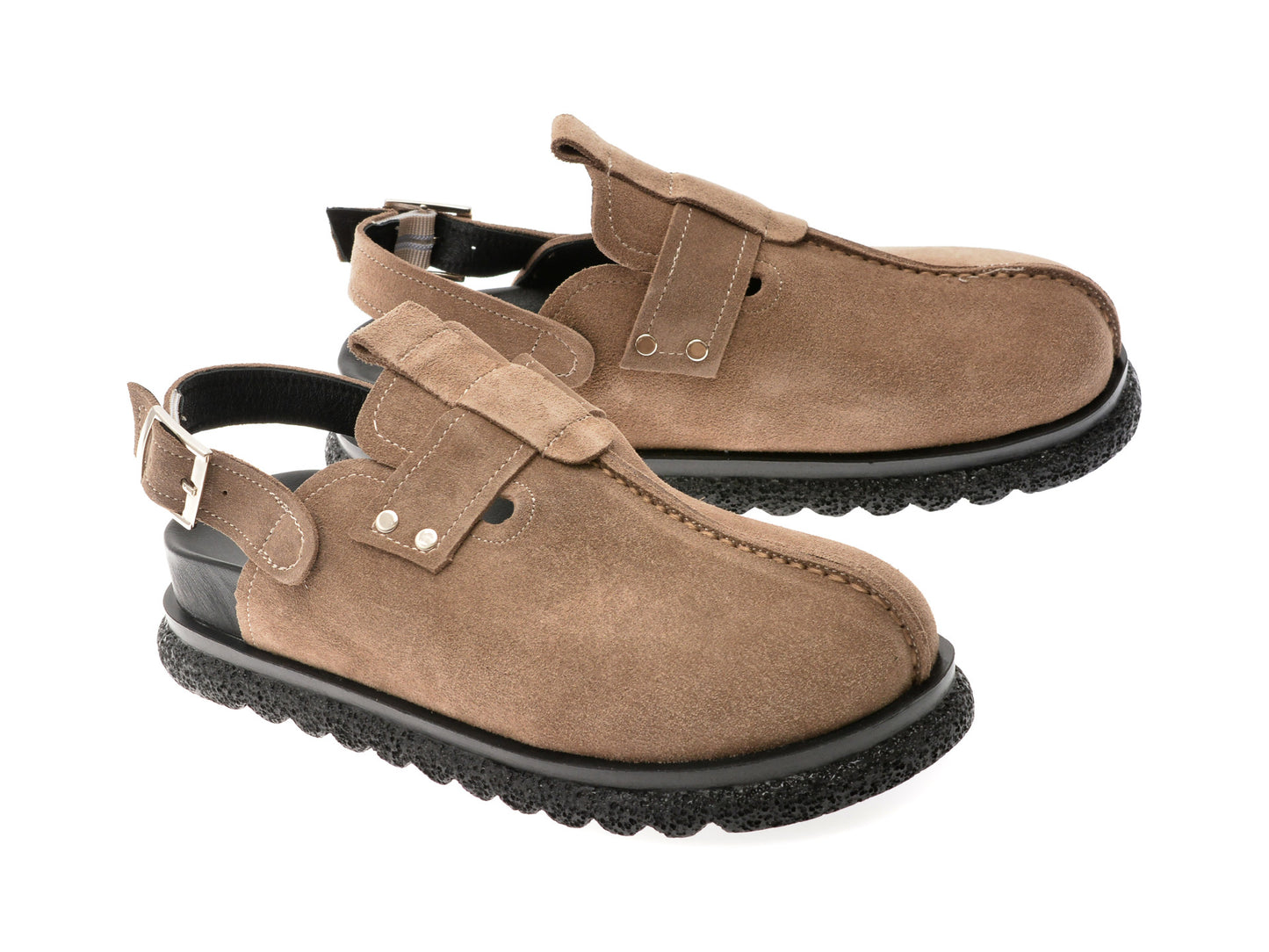 Papuci GRYXA gri, 3432585, din piele intoarsa