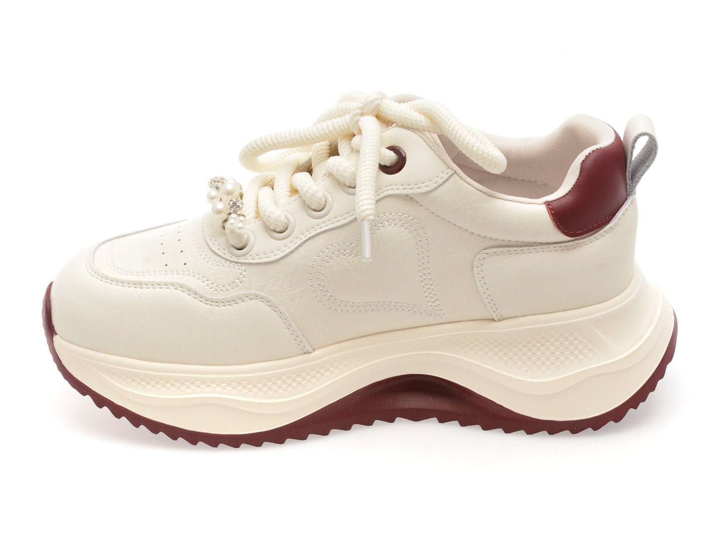 Pantofi sport GRYXA albi, 1165, din piele ecologica
