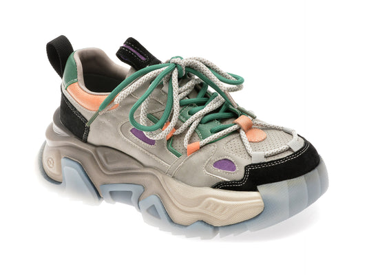Pantofi sport GRYXA gri, 6968, din piele naturala