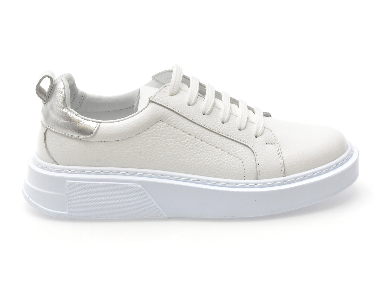 Pantofi sport GRYXA albi, MN2320, din piele naturala