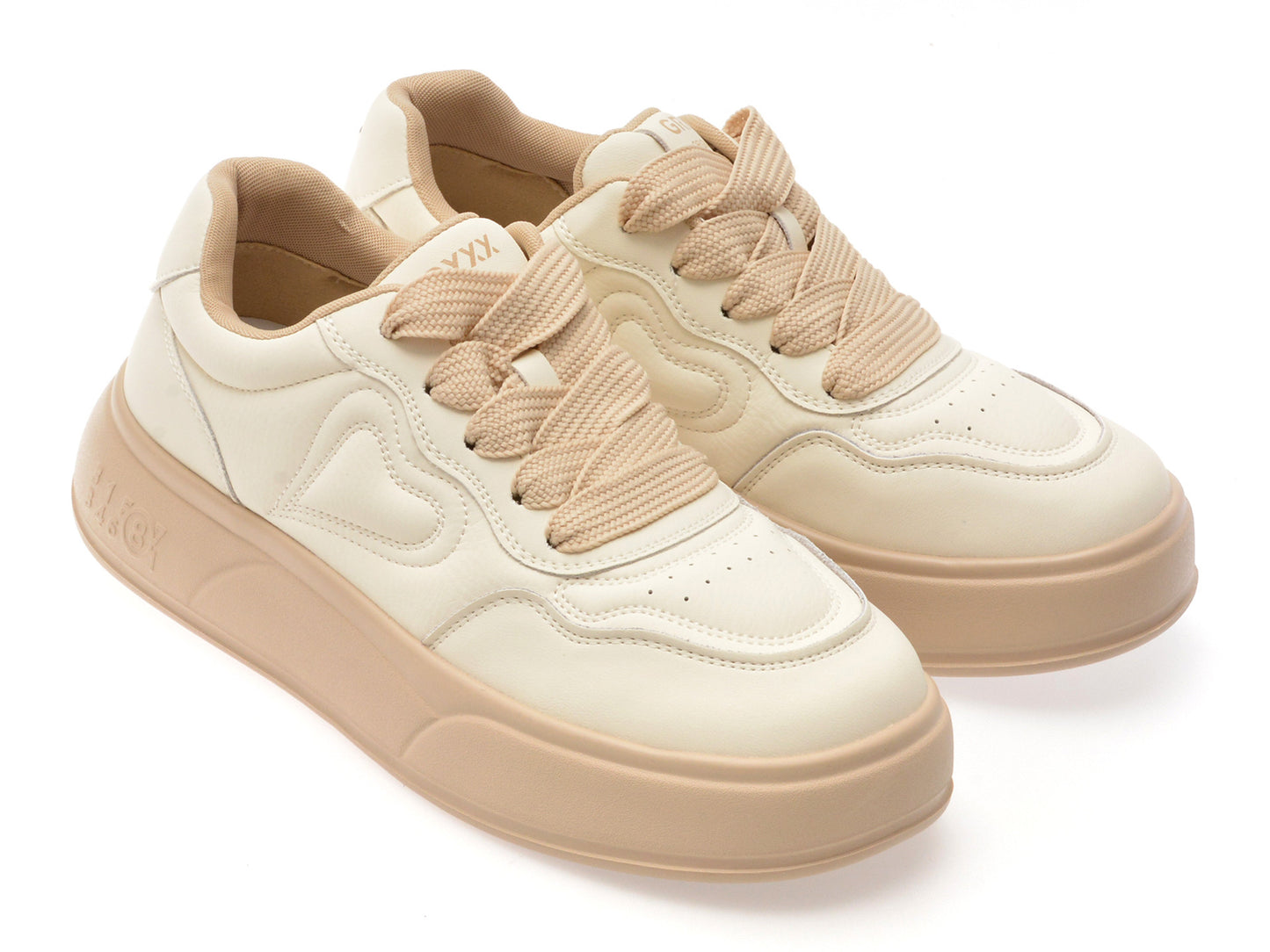 Pantofi sport GRYXA albi, 798, din piele naturala