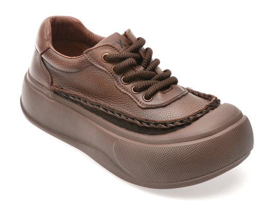 Pantofi sport GRYXA maro, 8112, din piele naturala