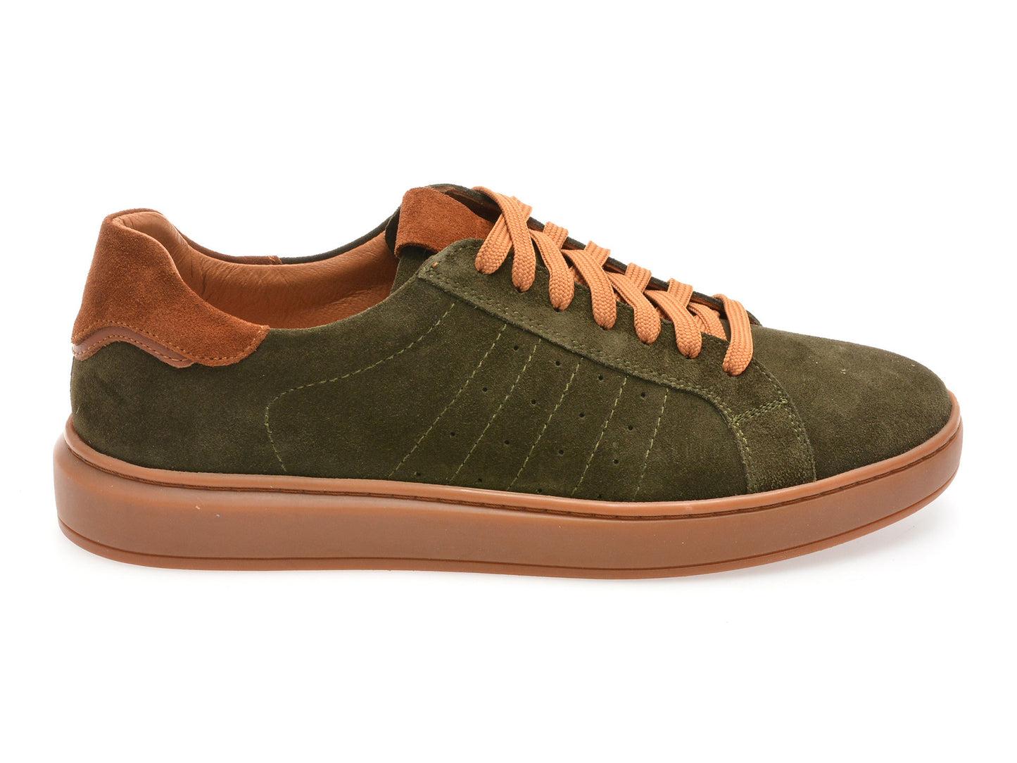 Pantofi sport GRYXA kaki, MB1420, din piele intoarsa