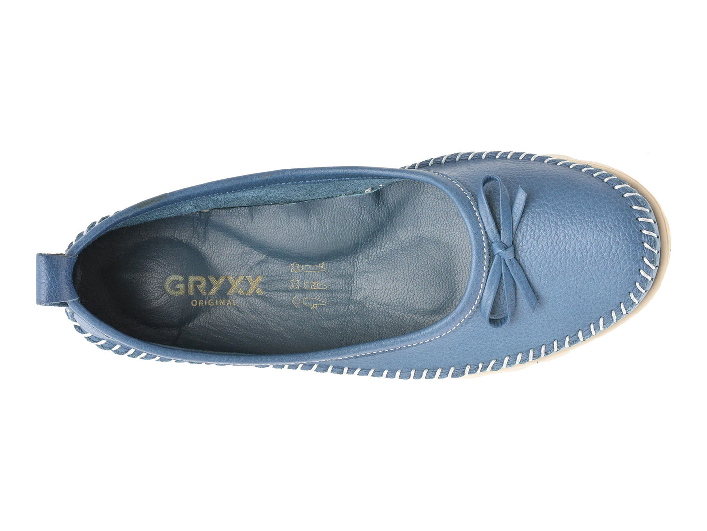 Balerini GRYXA bej, EV2815, din piele naturala