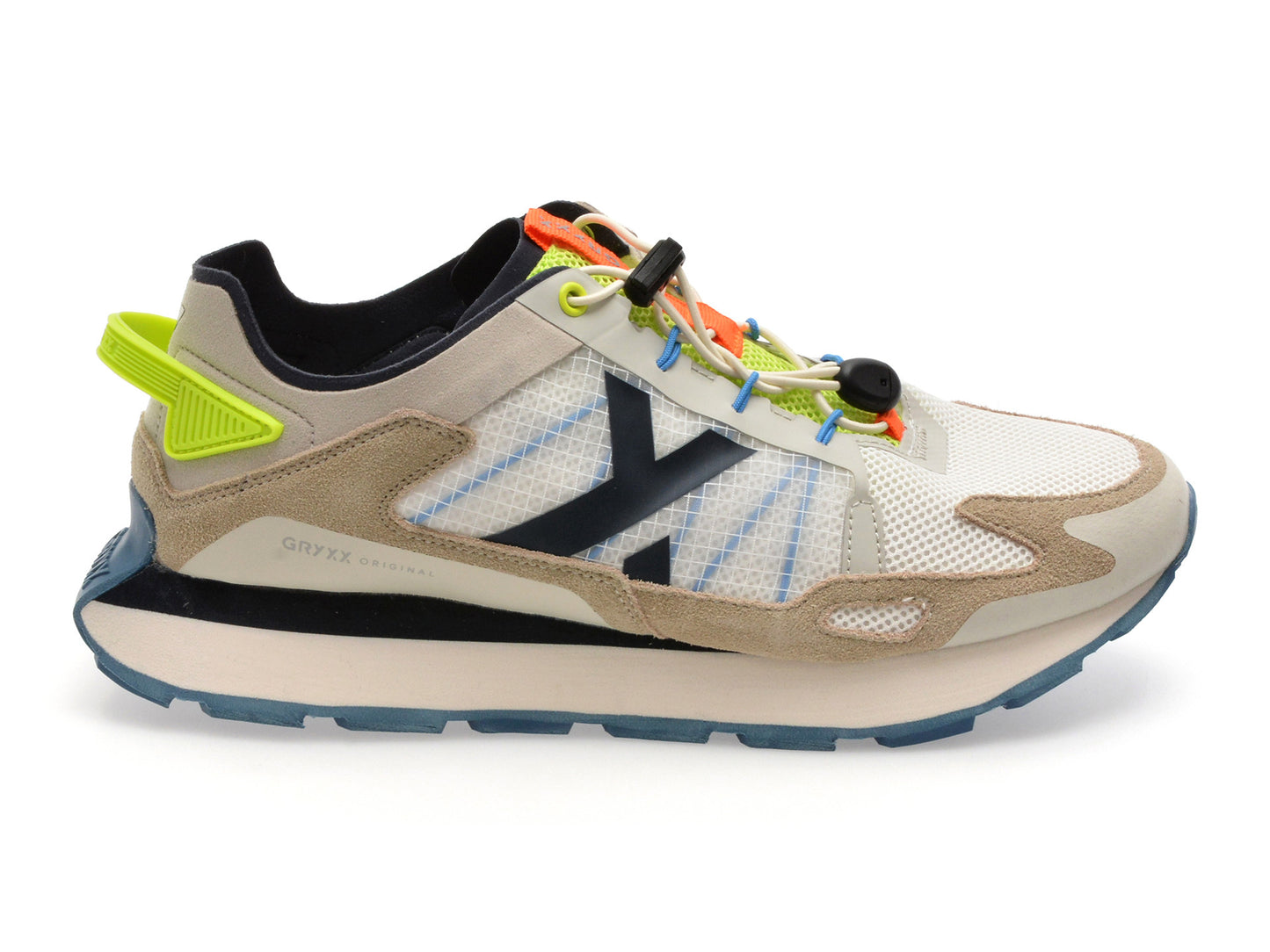 Pantofi sport GRYXA albi, 40049M, din material textil