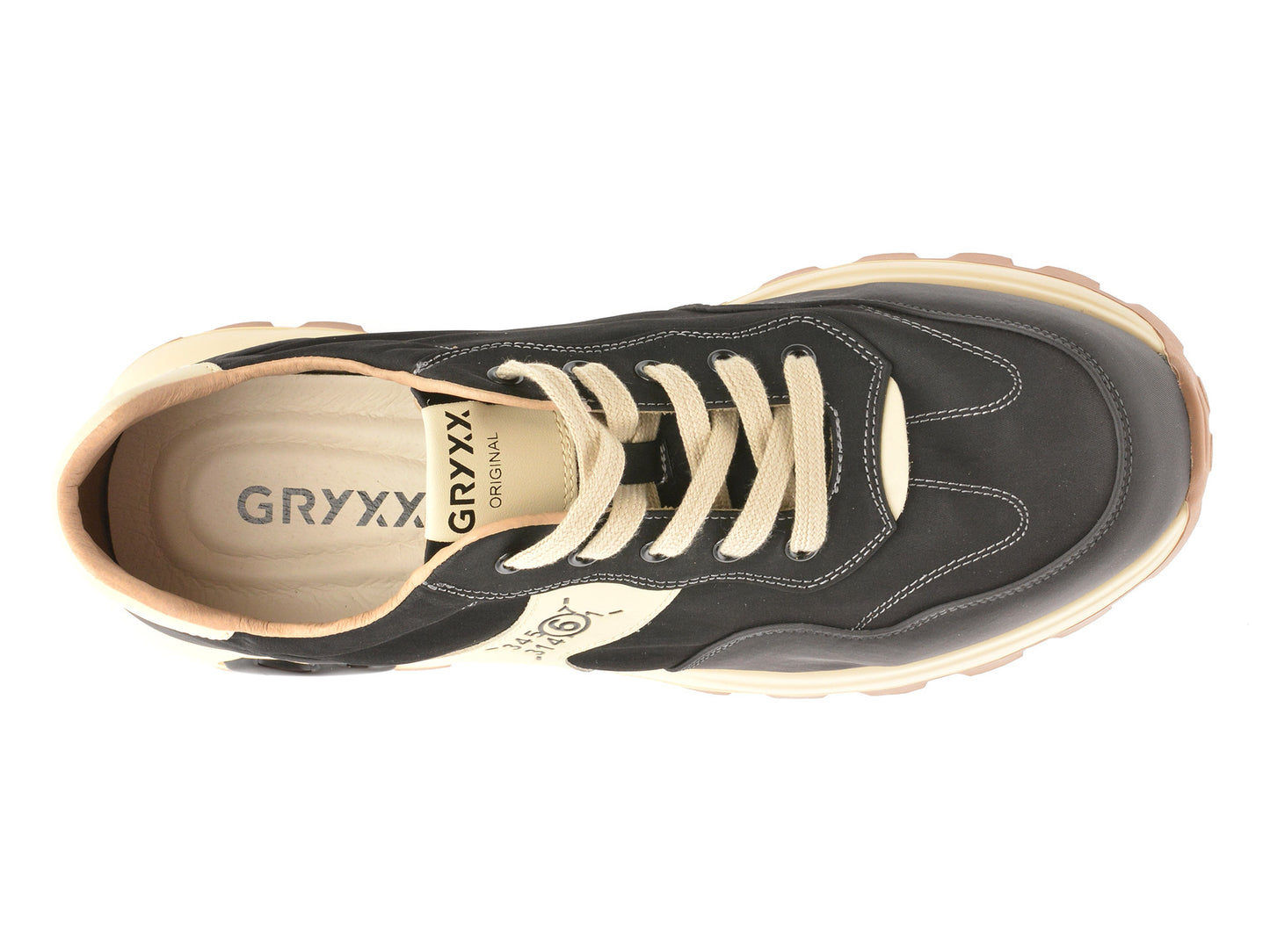 Pantofi sport GRYXA kaki, 5771, din material textil