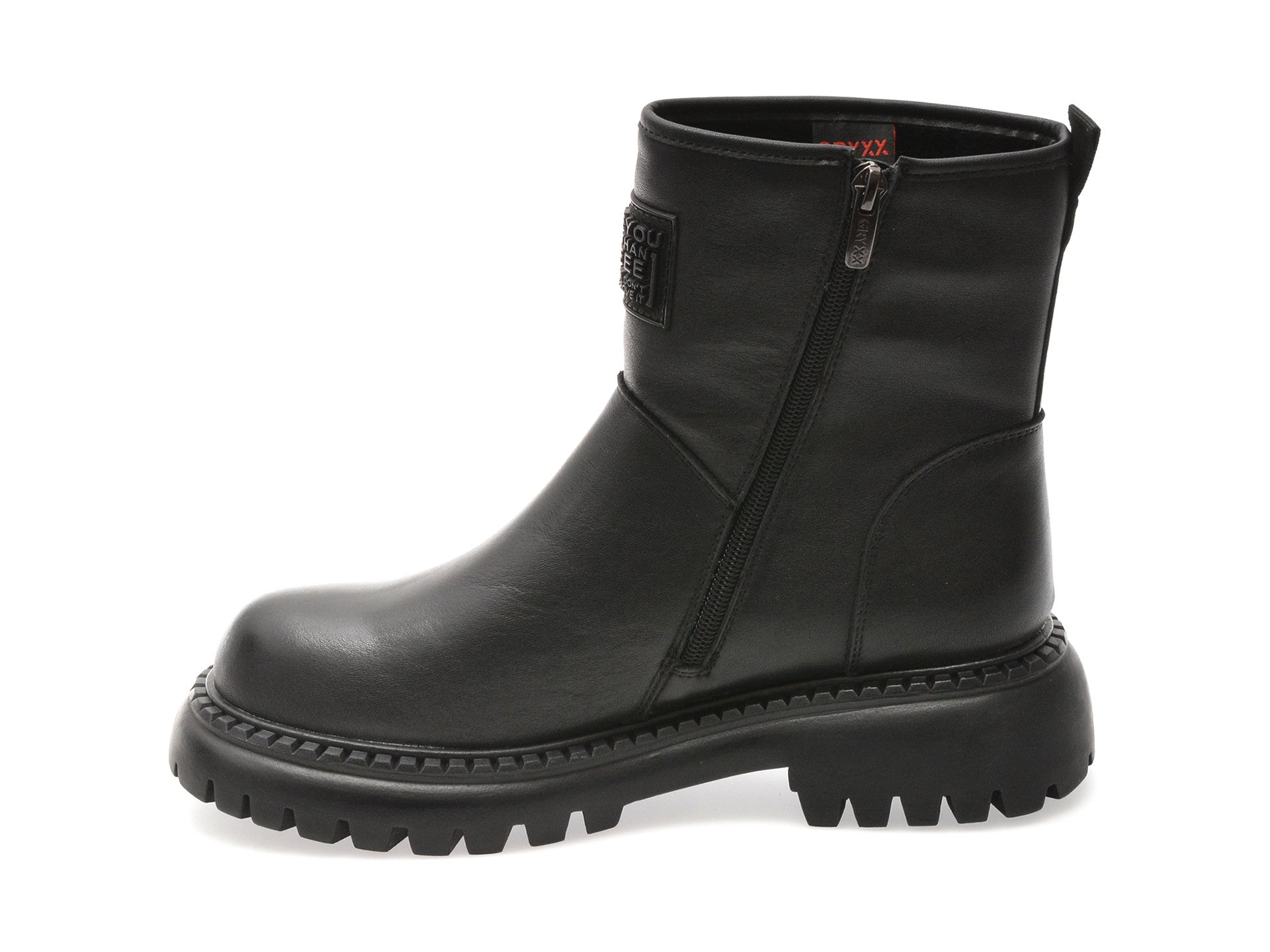 Ghete GRYXA negre, 805320, din piele naturala