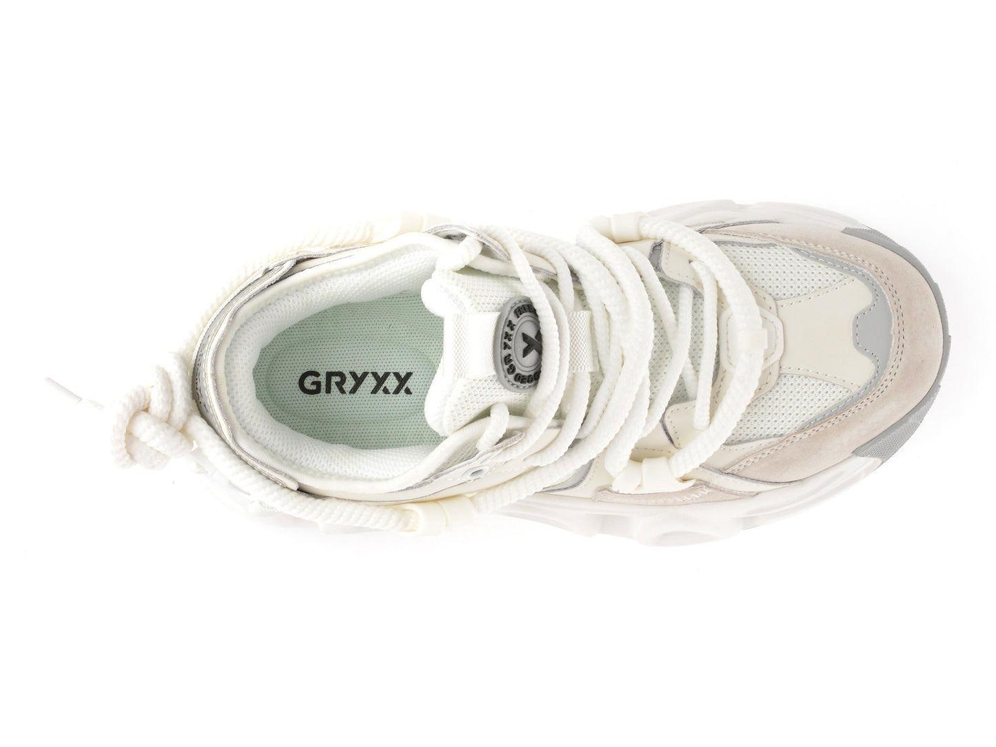 Pantofi sport GRYXA albi, 24120, din material textil