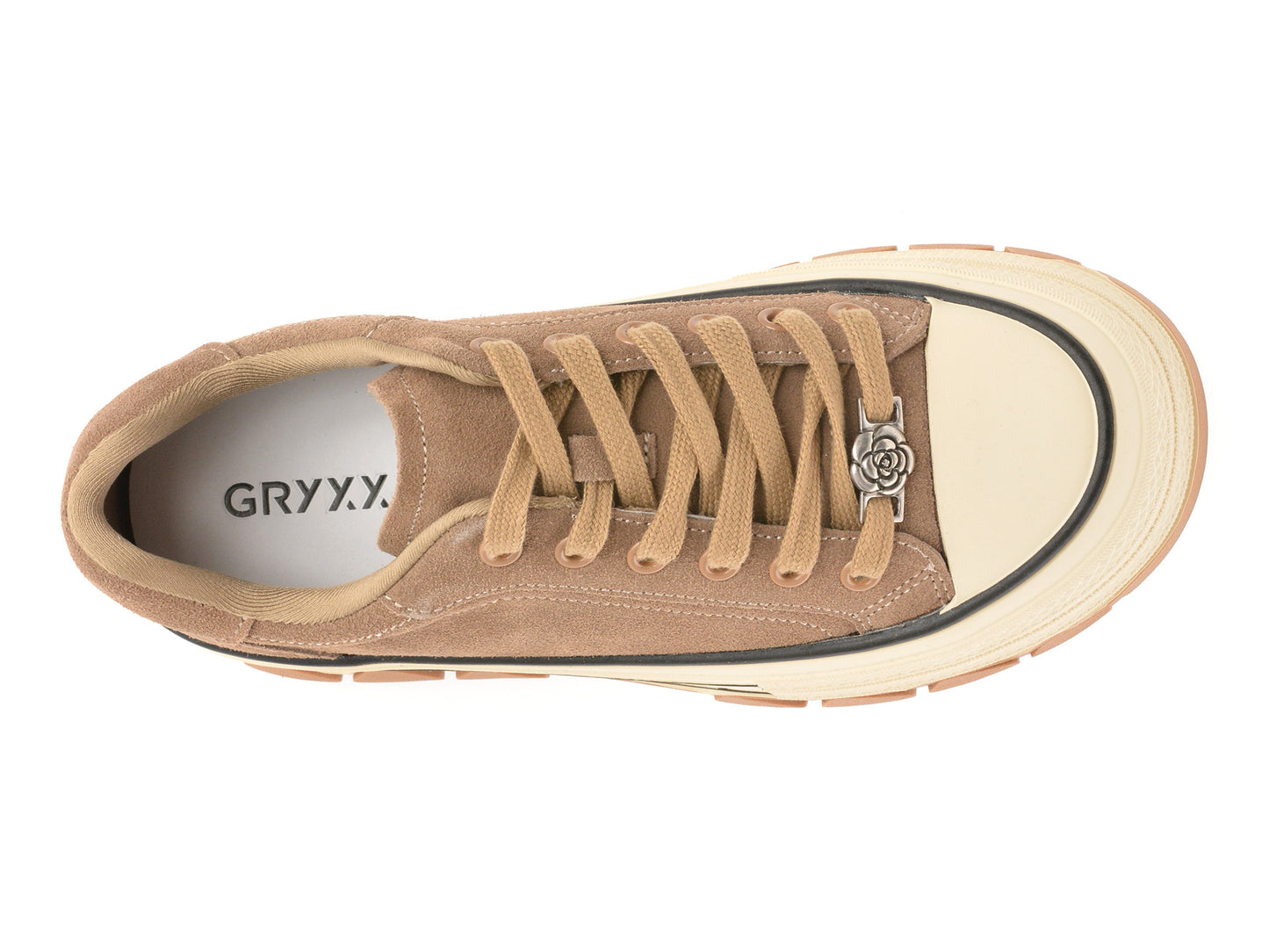 Pantofi sport GRYXA gri, 1291, din piele intoarsa
