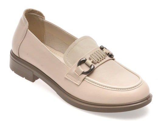 Mocasini GRYXA bej, 3778516, din piele naturala