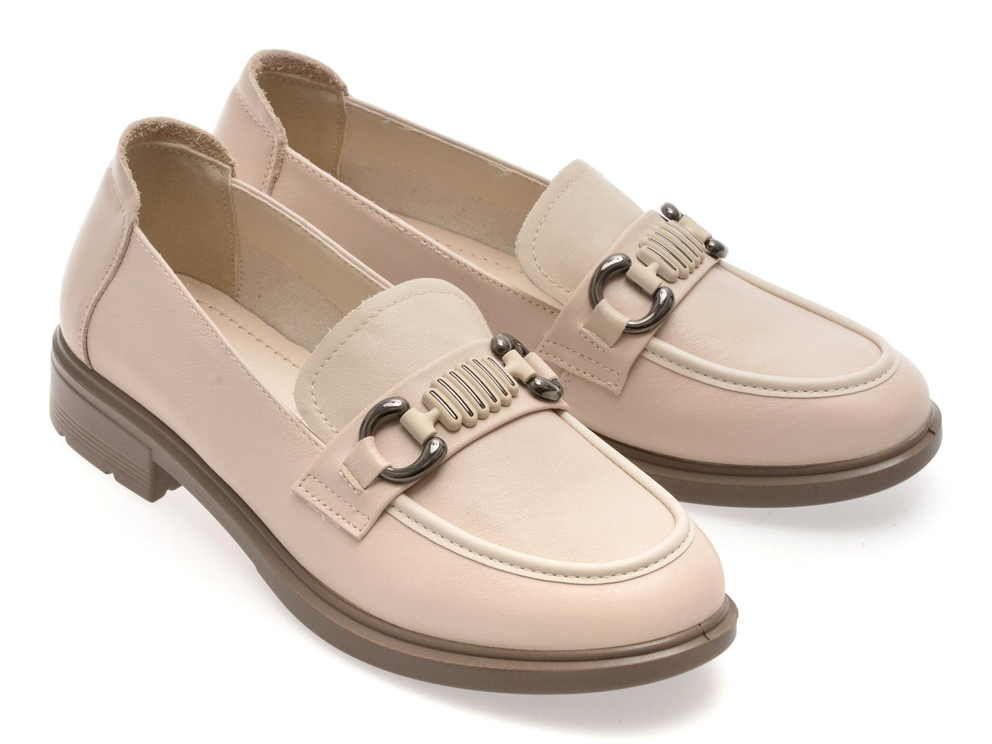 Mocasini GRYXA bej, 3778516, din piele naturala