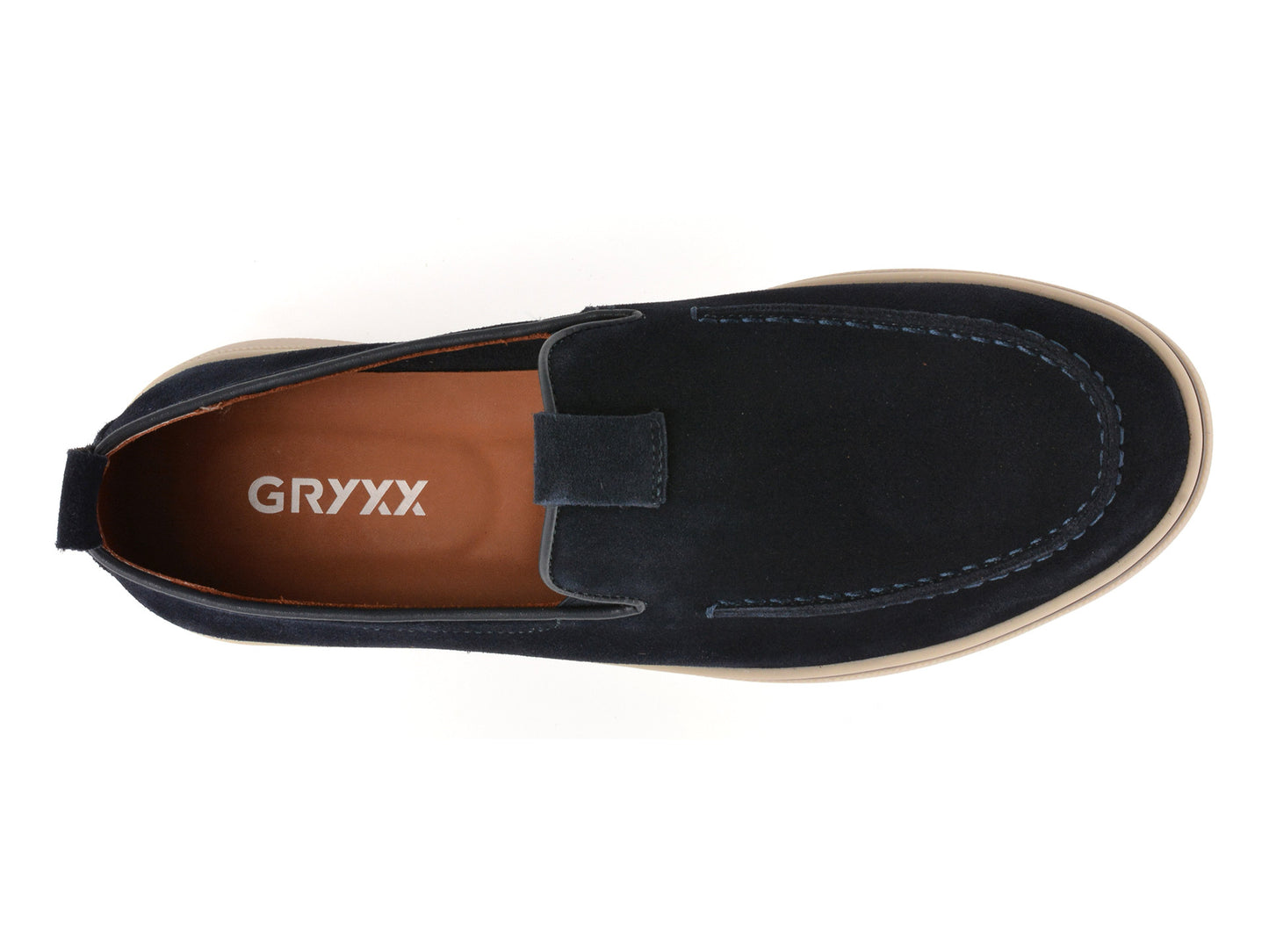 Mocasini GRYXA maro, MU151, din piele intoarsa
