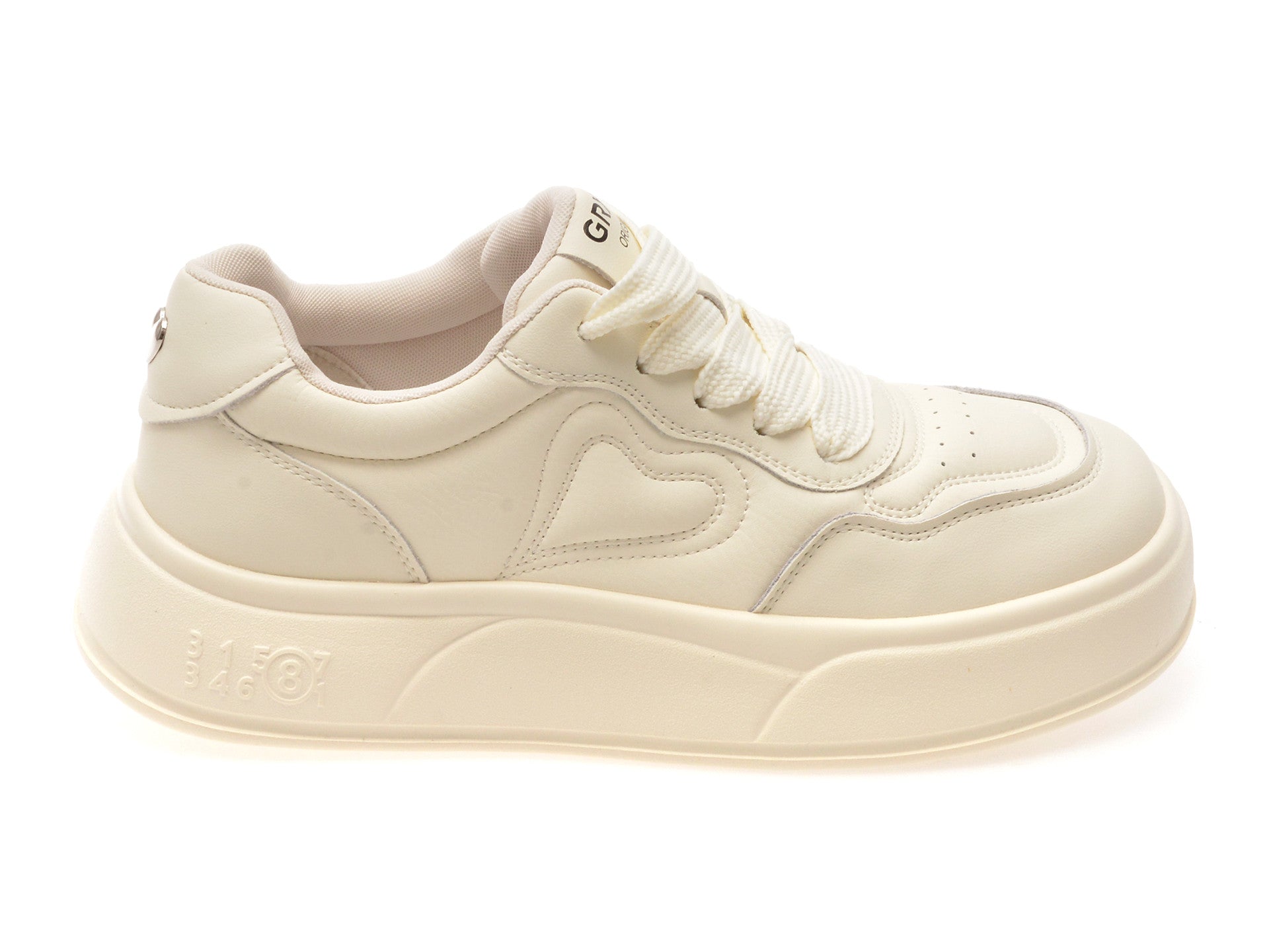 Pantofi sport GRYXA albi, 798, din piele naturala