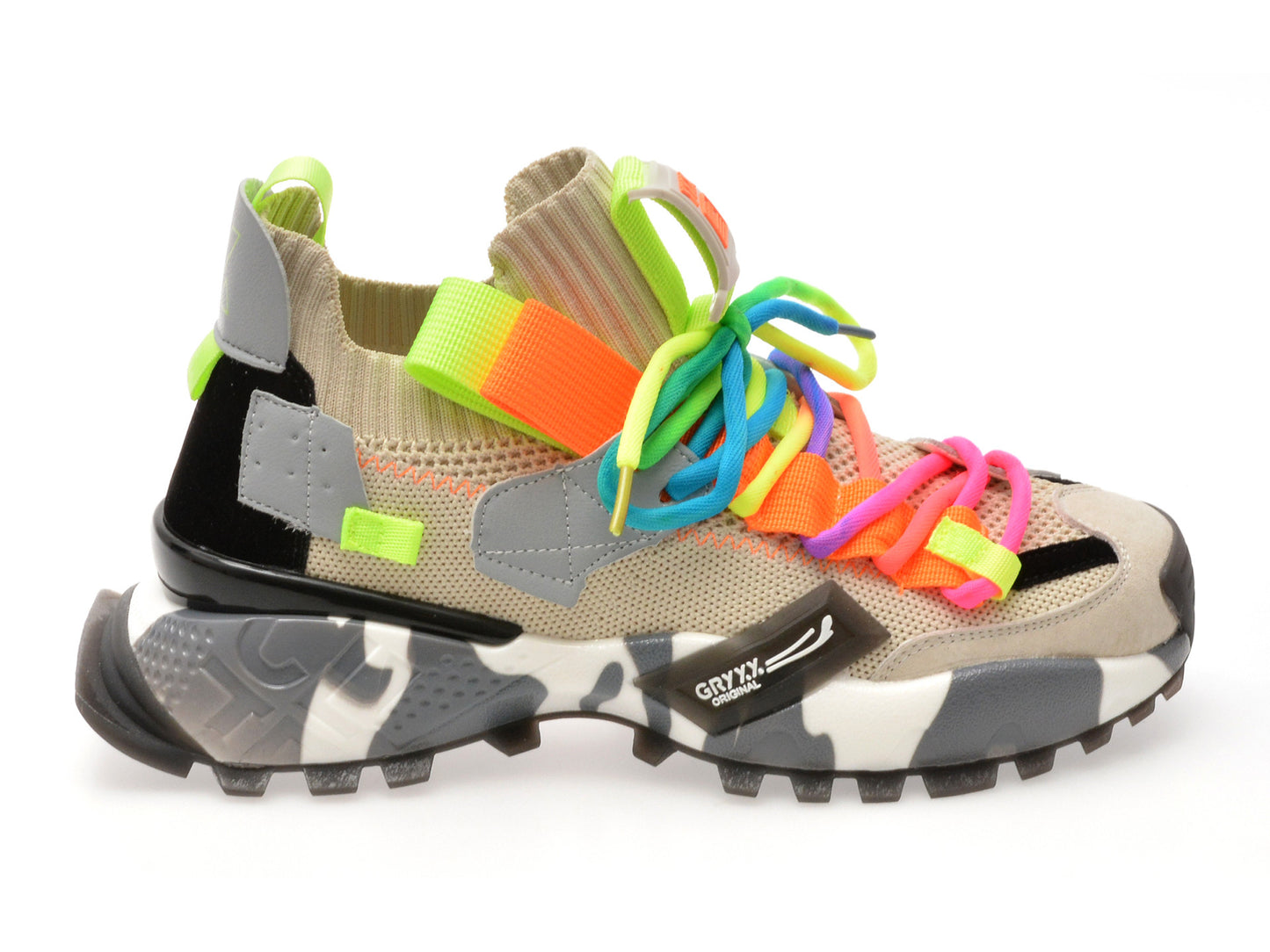 Pantofi sport GRYXA portocalii, 18159, din material textil