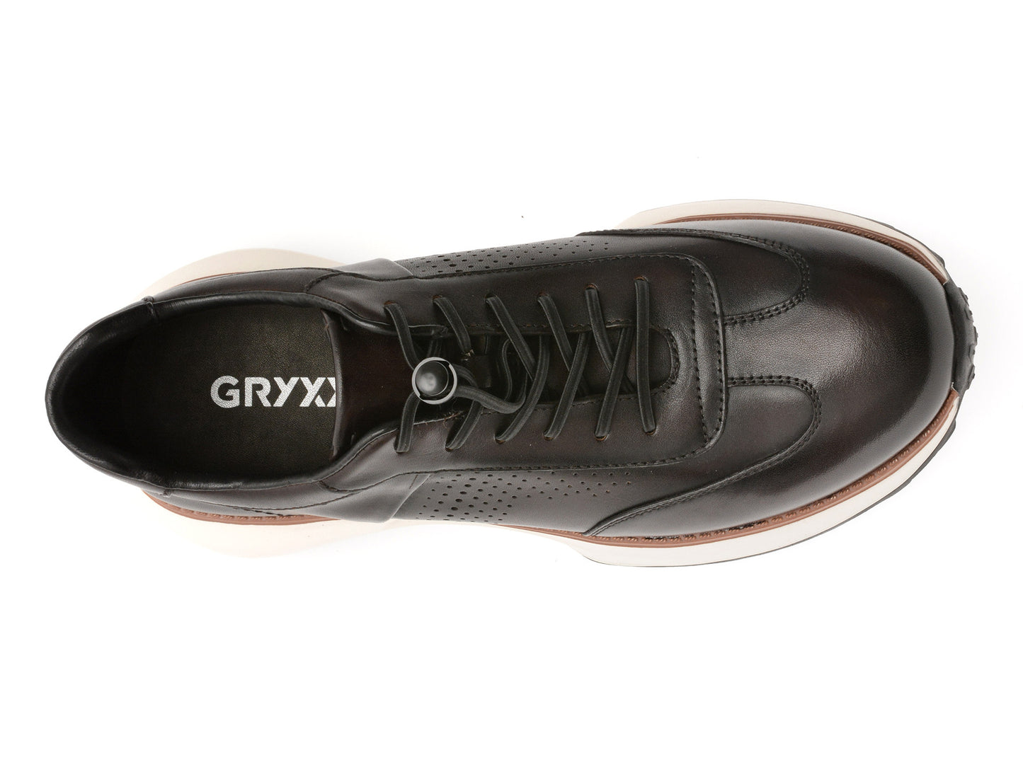 Pantofi sport GRYXA maro, AF1950, din piele naturala