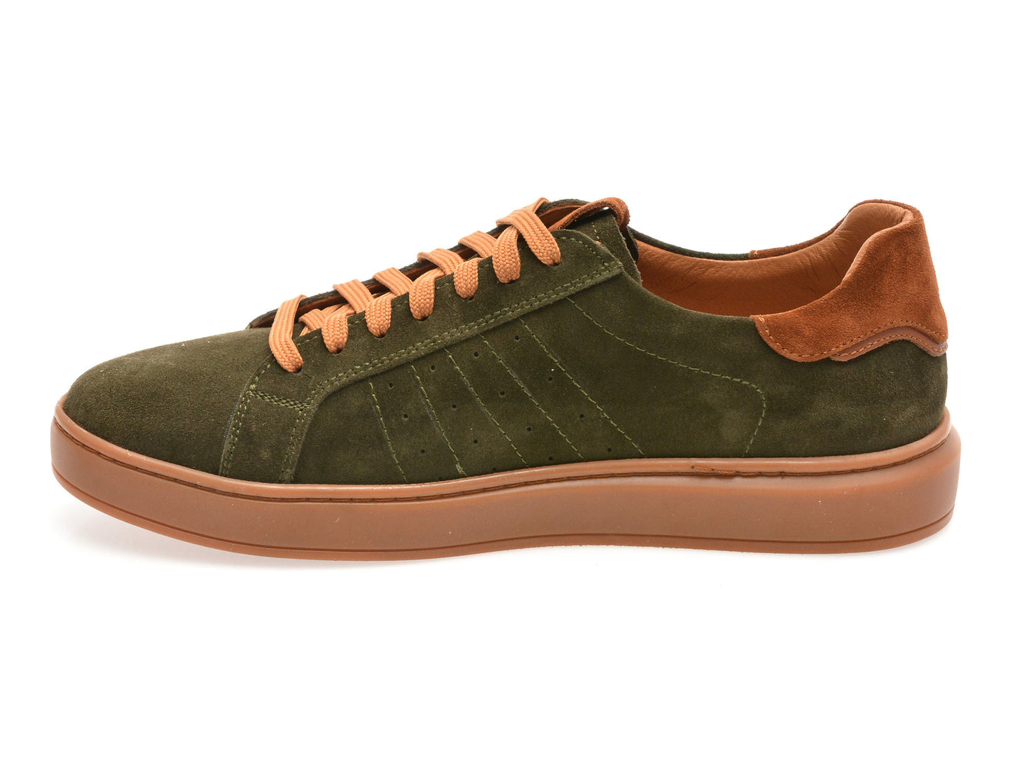 Pantofi sport GRYXA kaki, MB1420, din piele intoarsa