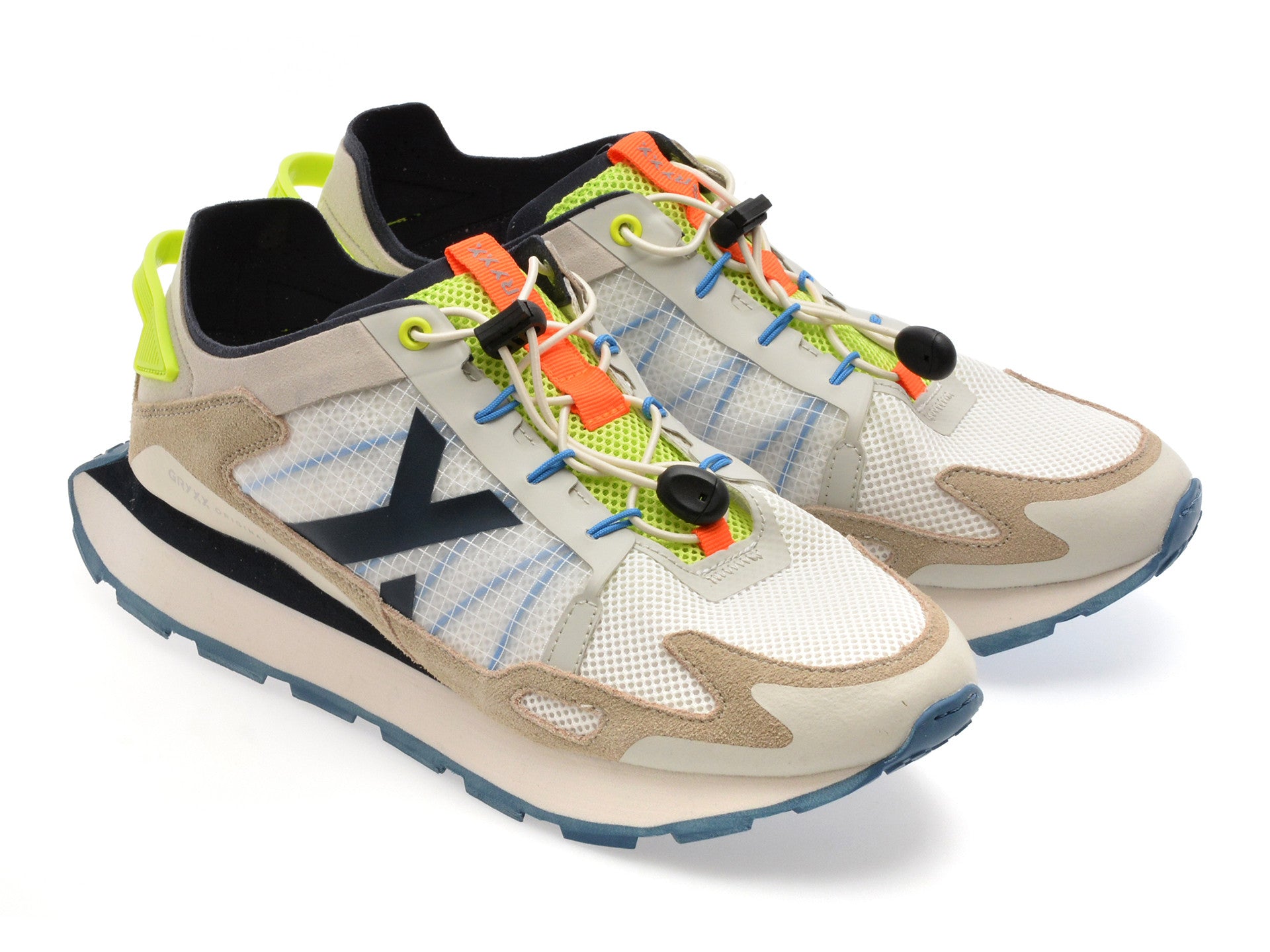 Pantofi sport GRYXA albi, 40049M, din material textil