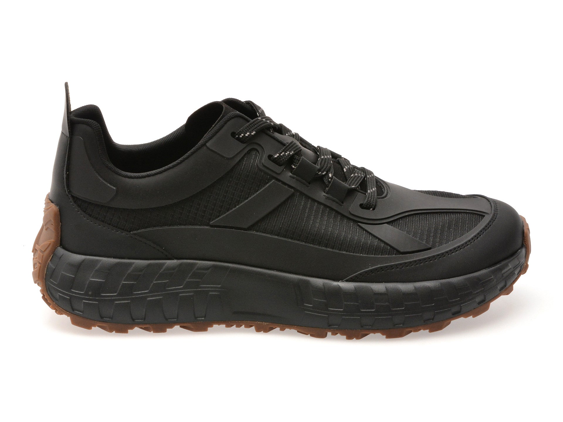 Pantofi sport GRYXA negri, A166, din material textil