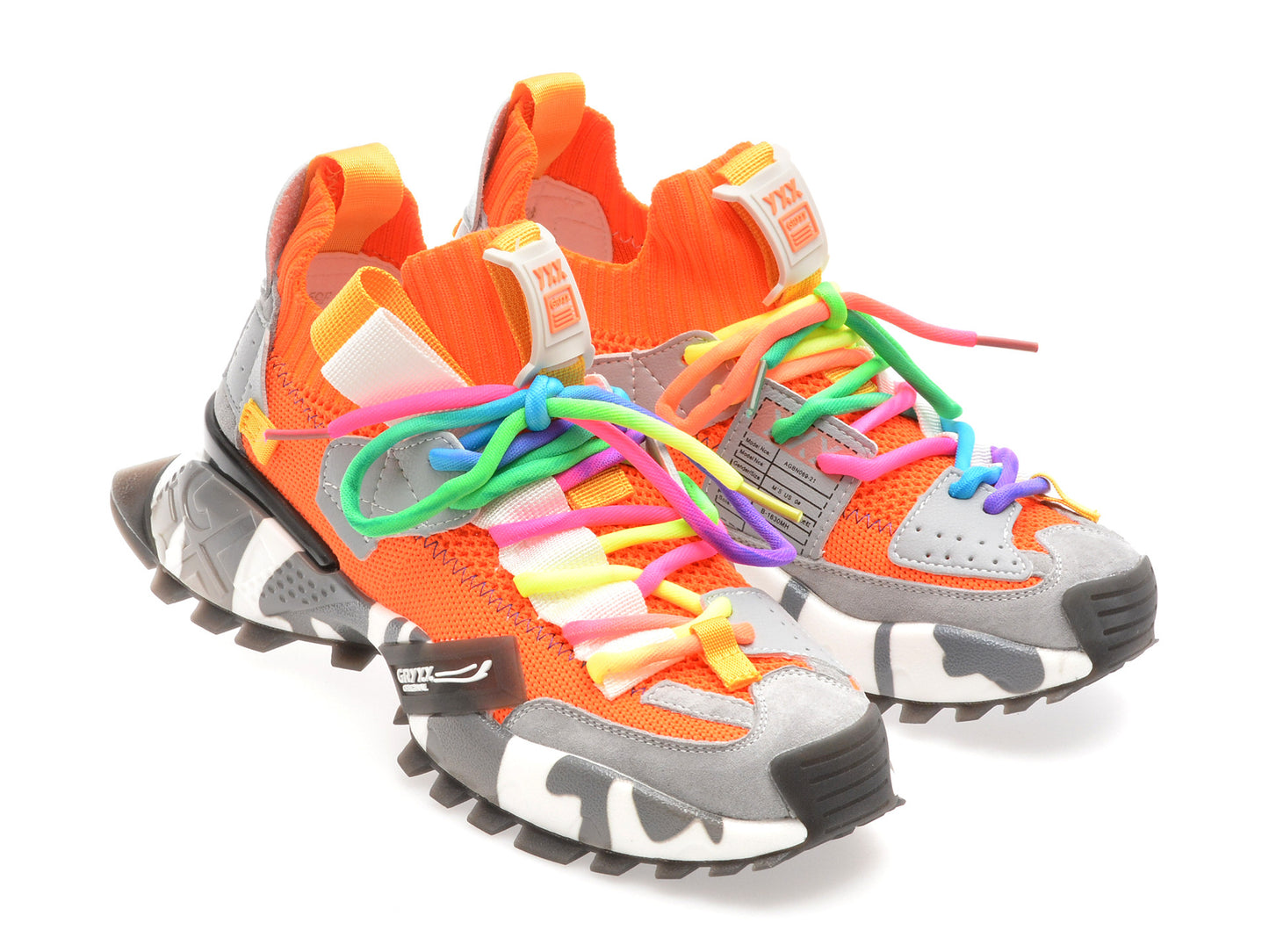 Pantofi sport GRYXA portocalii, 18159, din material textil