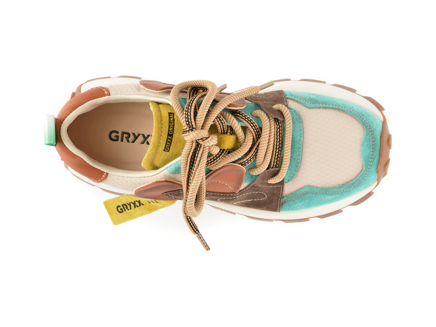 Pantofi sport GRYXA albi, 3526, din material textil