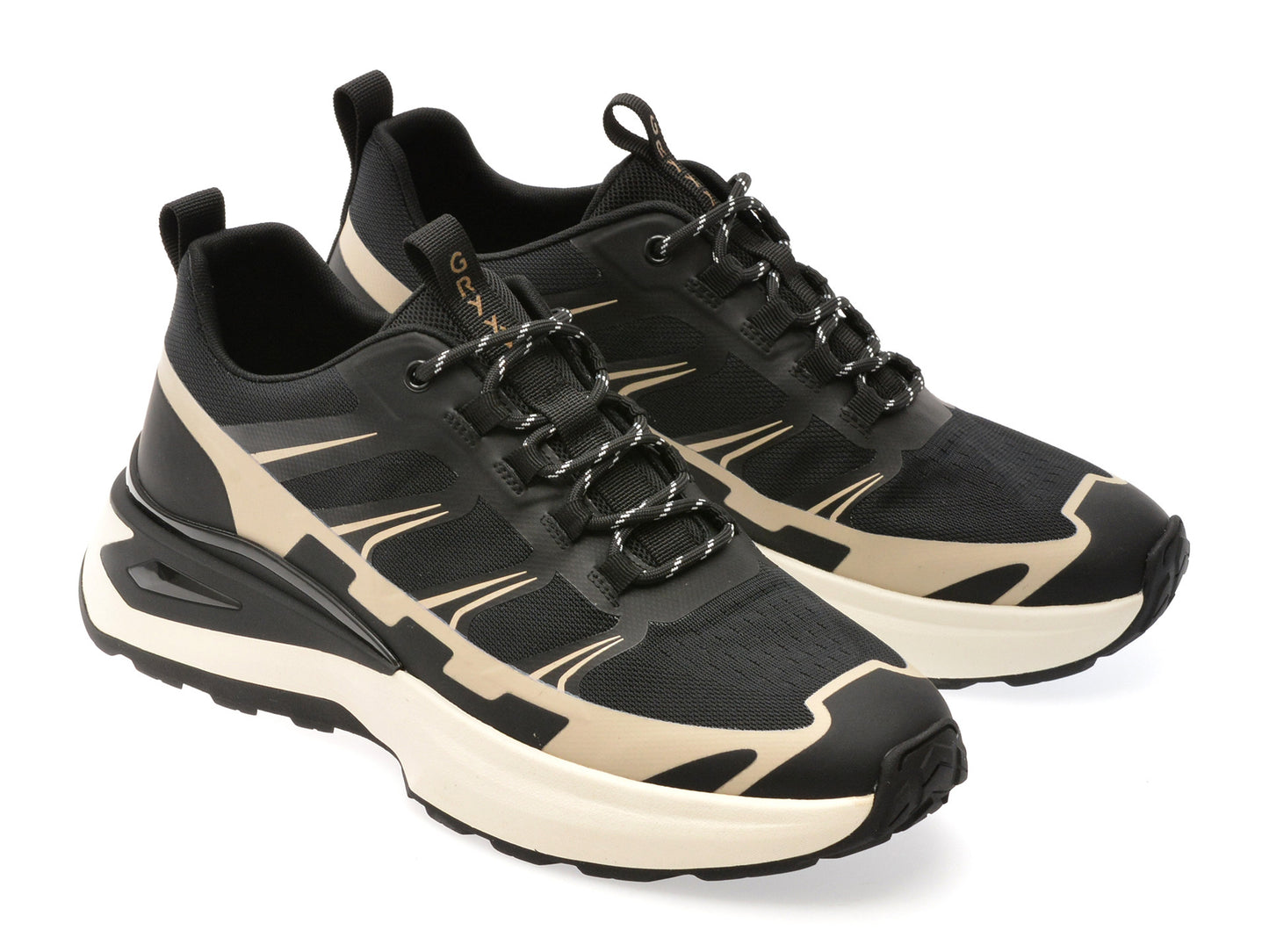 Pantofi sport GRYXA negri, GT4014, din material textil