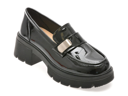 Mocasini GRYXA negri, 88178, din piele naturala