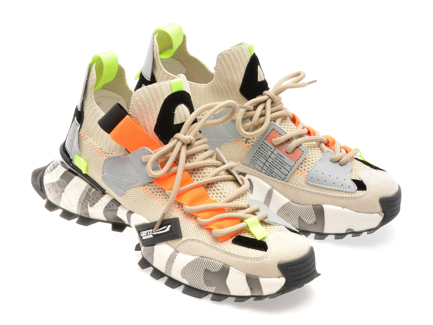 Pantofi sport GRYXA portocalii, 18159, din material textil