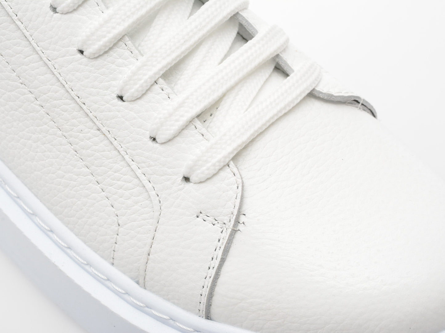Pantofi sport GRYXA albi, MN2320, din piele naturala