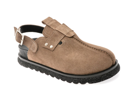 Papuci GRYXA gri, 3432585, din piele intoarsa