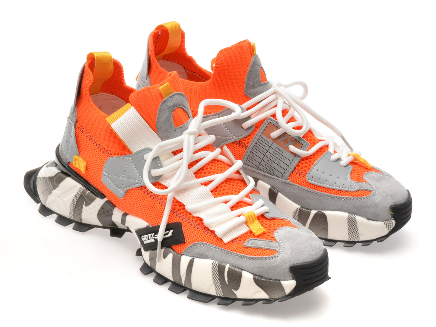 Pantofi sport GRYXA portocalii, 18159, din material textil