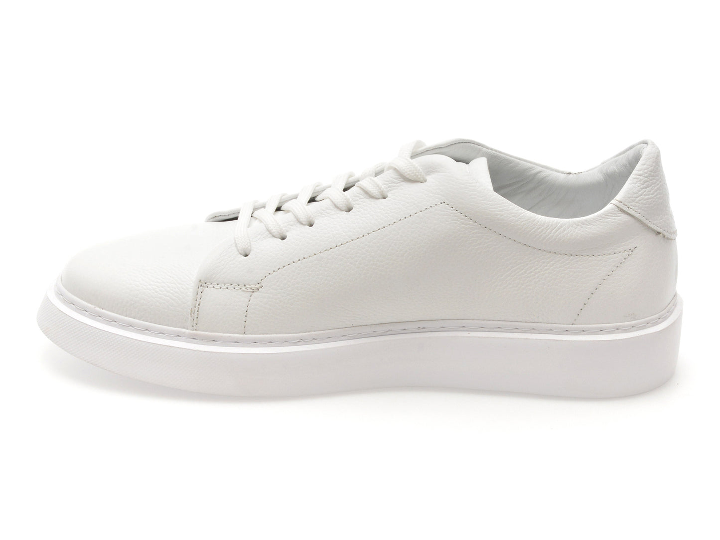 Pantofi sport GRYXA albi, M7162, din piele naturala