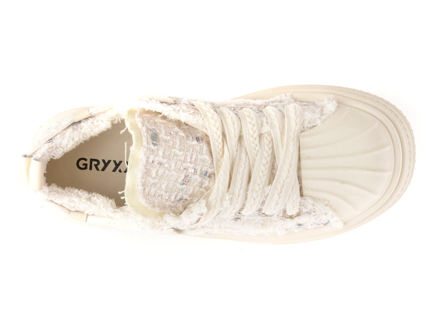 Pantofi sport GRYXA albi, 1128, din material textil