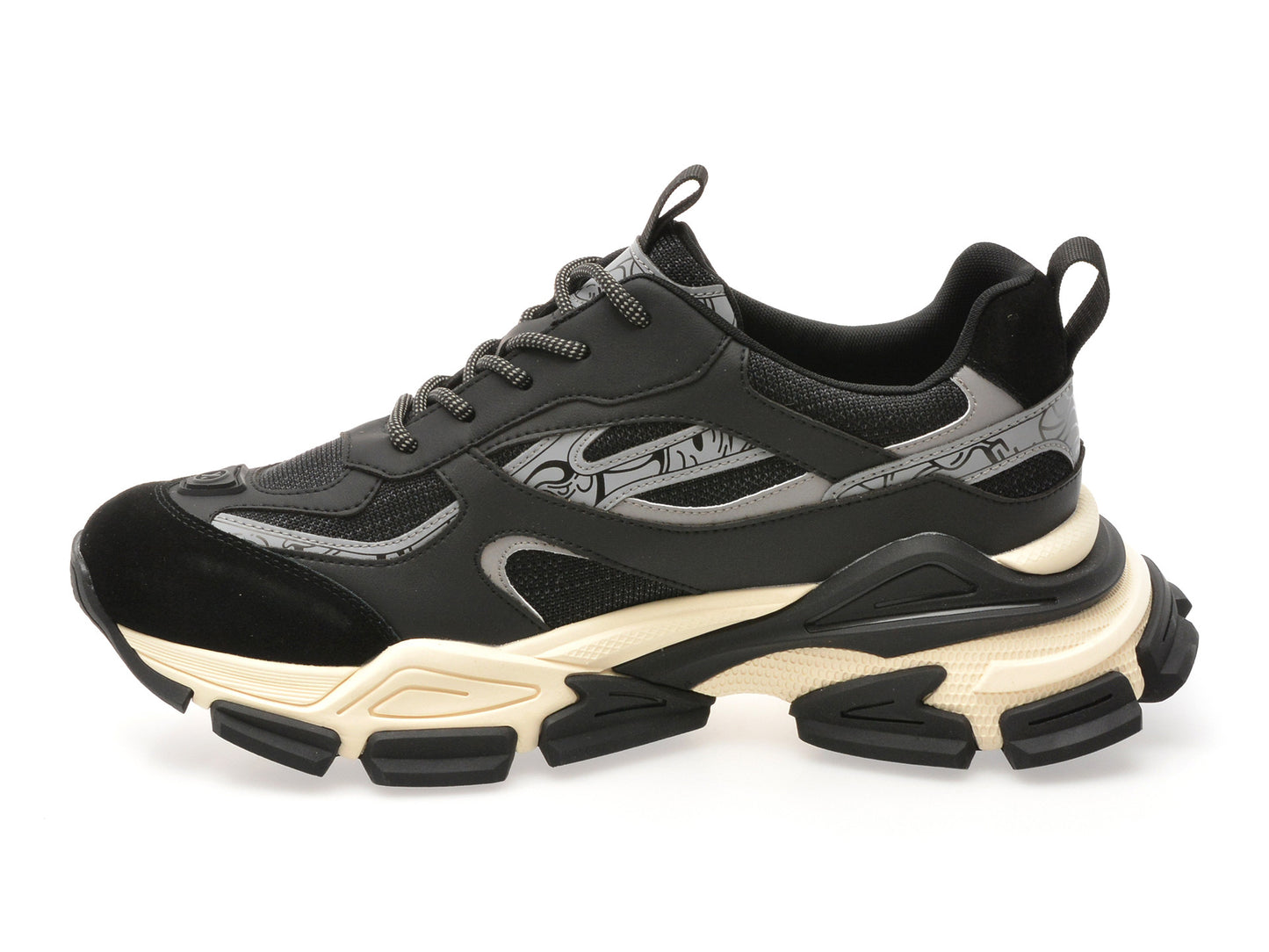 Pantofi sport GRYXA negri, 110031, din material textil