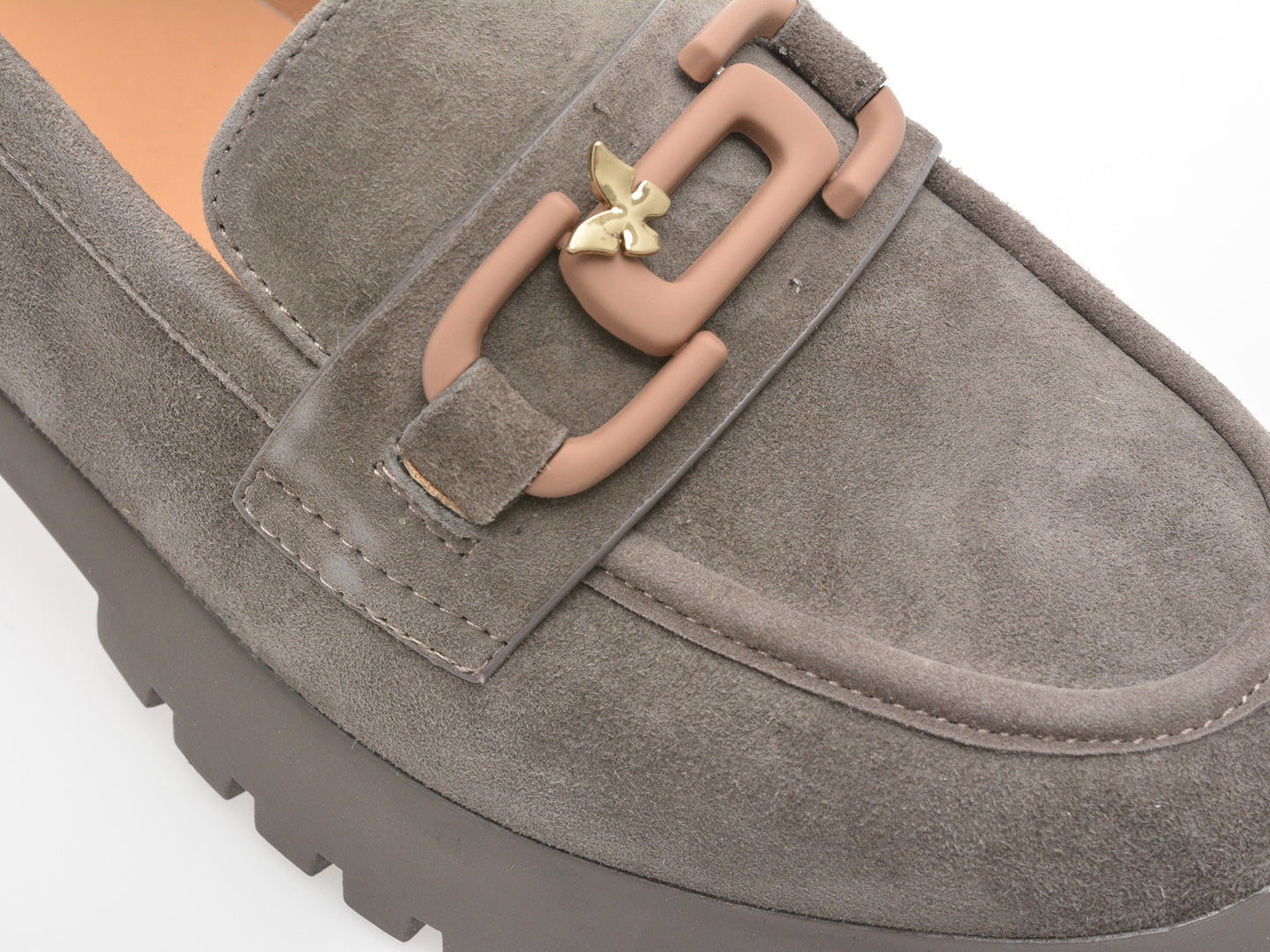 Mocasini GRYXA gri, V856G45, din piele intoarsa