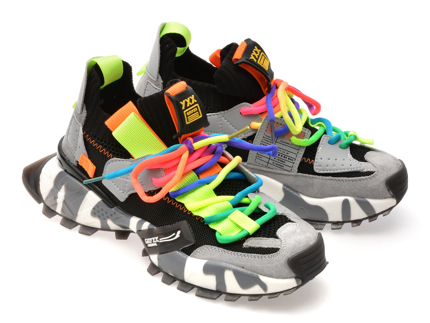 Pantofi sport GRYXA portocalii, 18159, din material textil